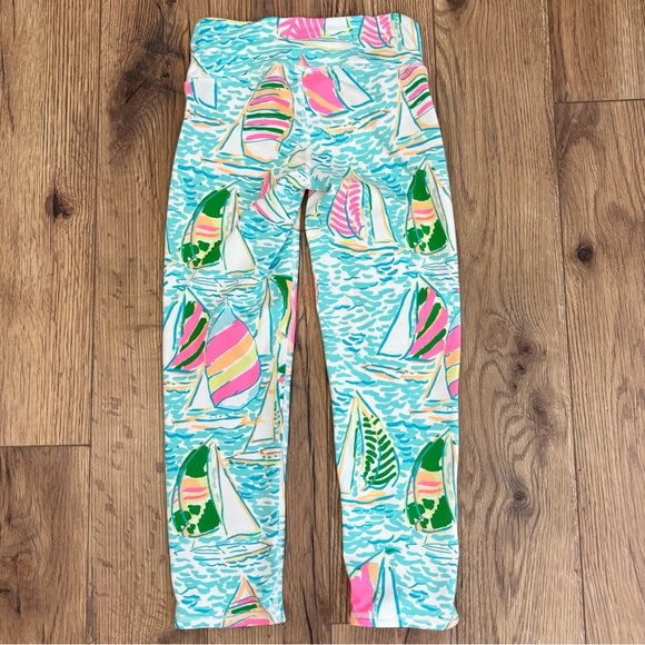 Lilly Pulitzer Weekender Luxletic Cropped Leggings You Gotta Regatta Pop Up XS - Picture 2 of 4
